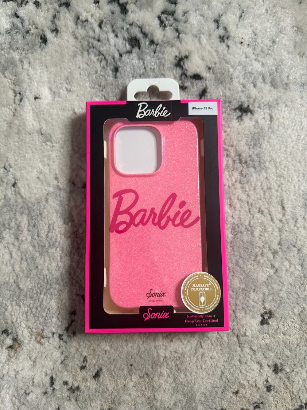 Sonix Barbie Pink Glitter iPhone Case - Hot Pink Script